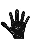 Finger-Fuck Textured Glove - Black
