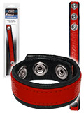 Push Xtreme Leather Cockring (Rood)